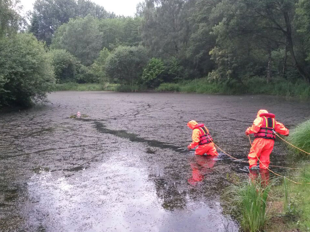 Oefening brand en waterongeval bij Roowinkel