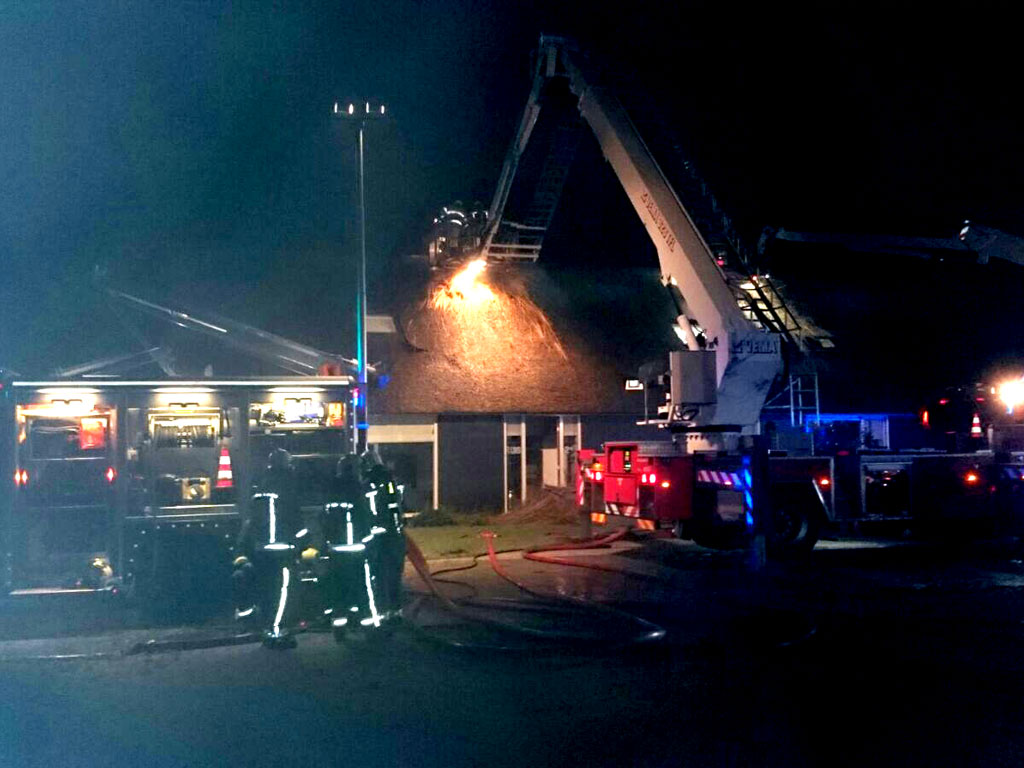 Woningbrand na blikseminslag