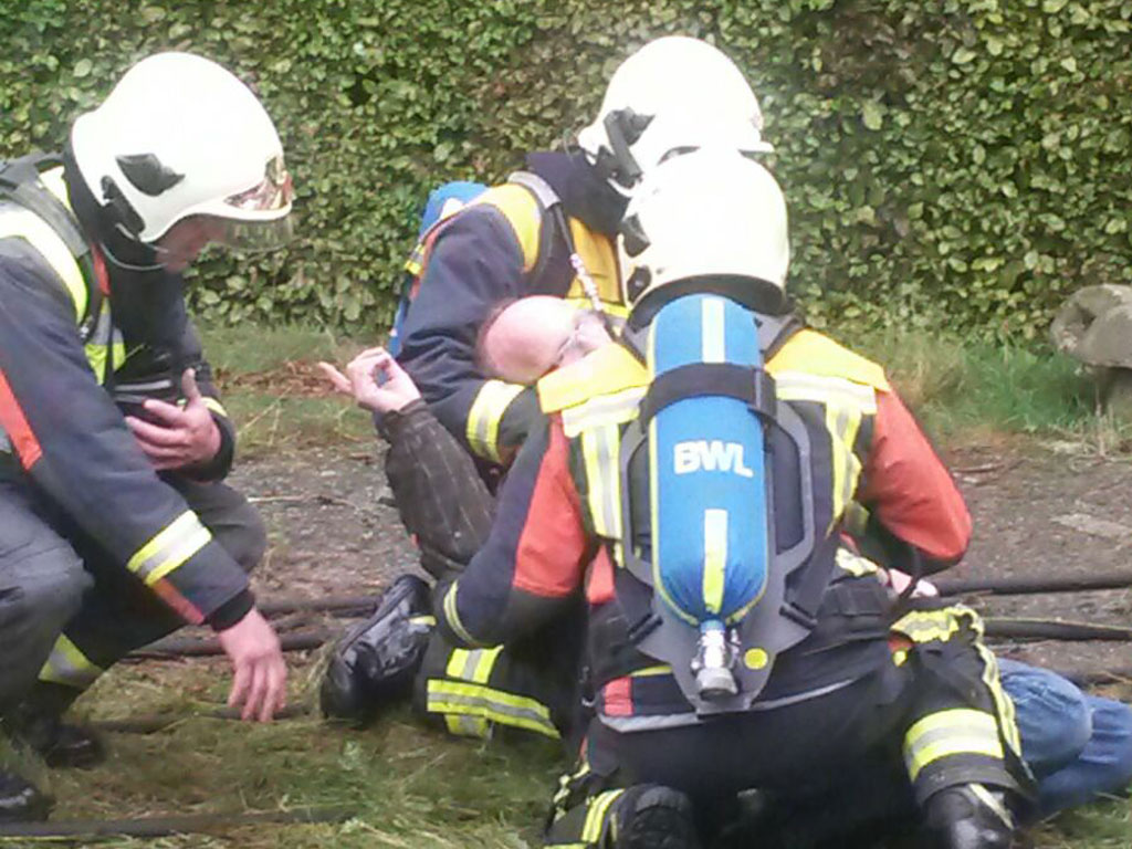 Geslaagde brandweer-vaardigheids-toets