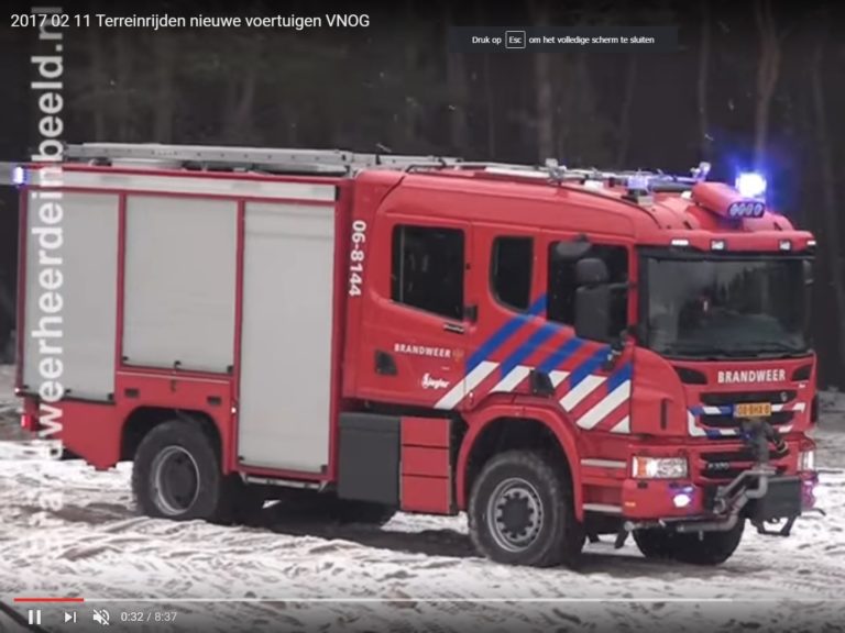 Video terreinrijden nieuwe tankautospuit