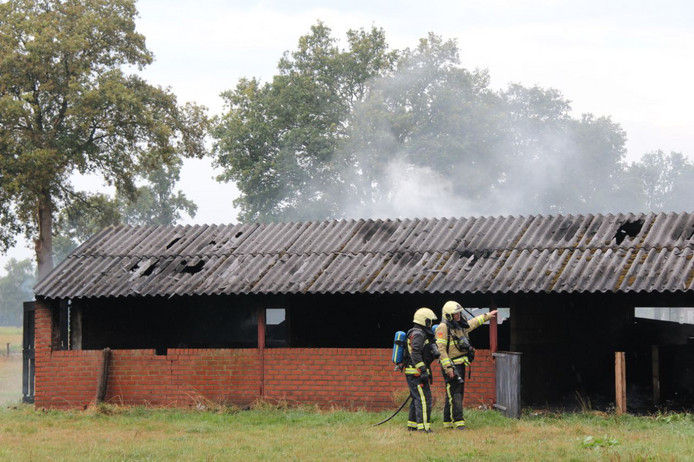 Schuurbrand na blikseminslag