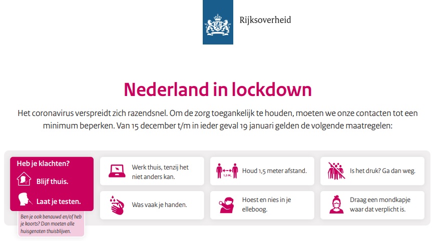 Nederland in lockdown